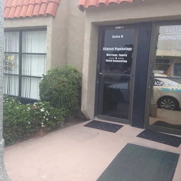 The Suite B entrance at 2564 State Street, Carlsbad, with its earlier clinical psychology signage